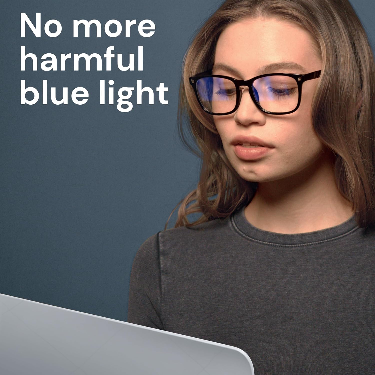 Blue Light Blocking Glasses - Fashion Square Eyeglasses, Anti UV Ray Computer Gaming Glasses Blue Blockers for Women/Men - Image 2