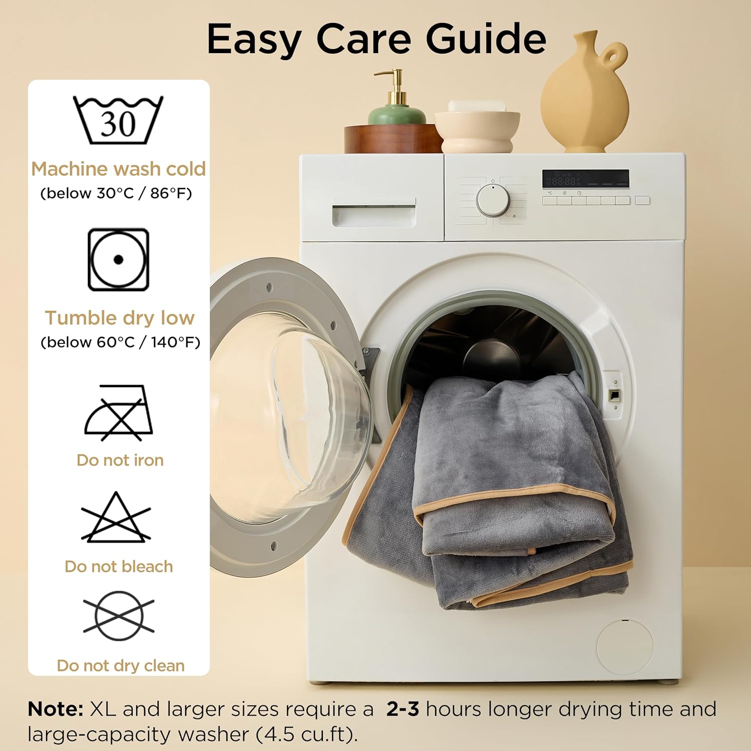Bedsure Waterproof Dog Blankets for Extra Large Dogs - XL Cat Blanket Washable for Couch Protection, Sherpa Fleece Puppy Blanket, Soft Plush Reversible Throw Furniture Protector, 50x60, Grey - Image 9