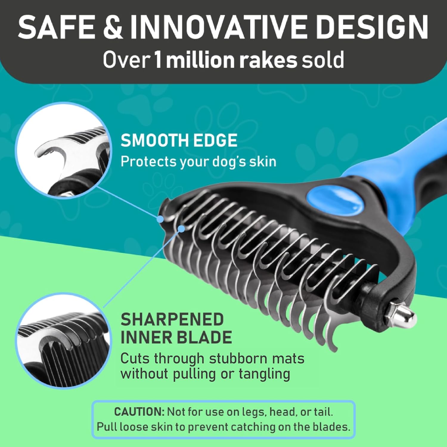 Maxpower Planet Original Pet Grooming Rake - Double-Sided Deshedding Dematting Tool, Undercoat Rake for Dogs & Cats, Extra-Wide Dog Grooming Brush & Deshedder Comb for Long Hair, Reduces Shedding 95% - Image 7