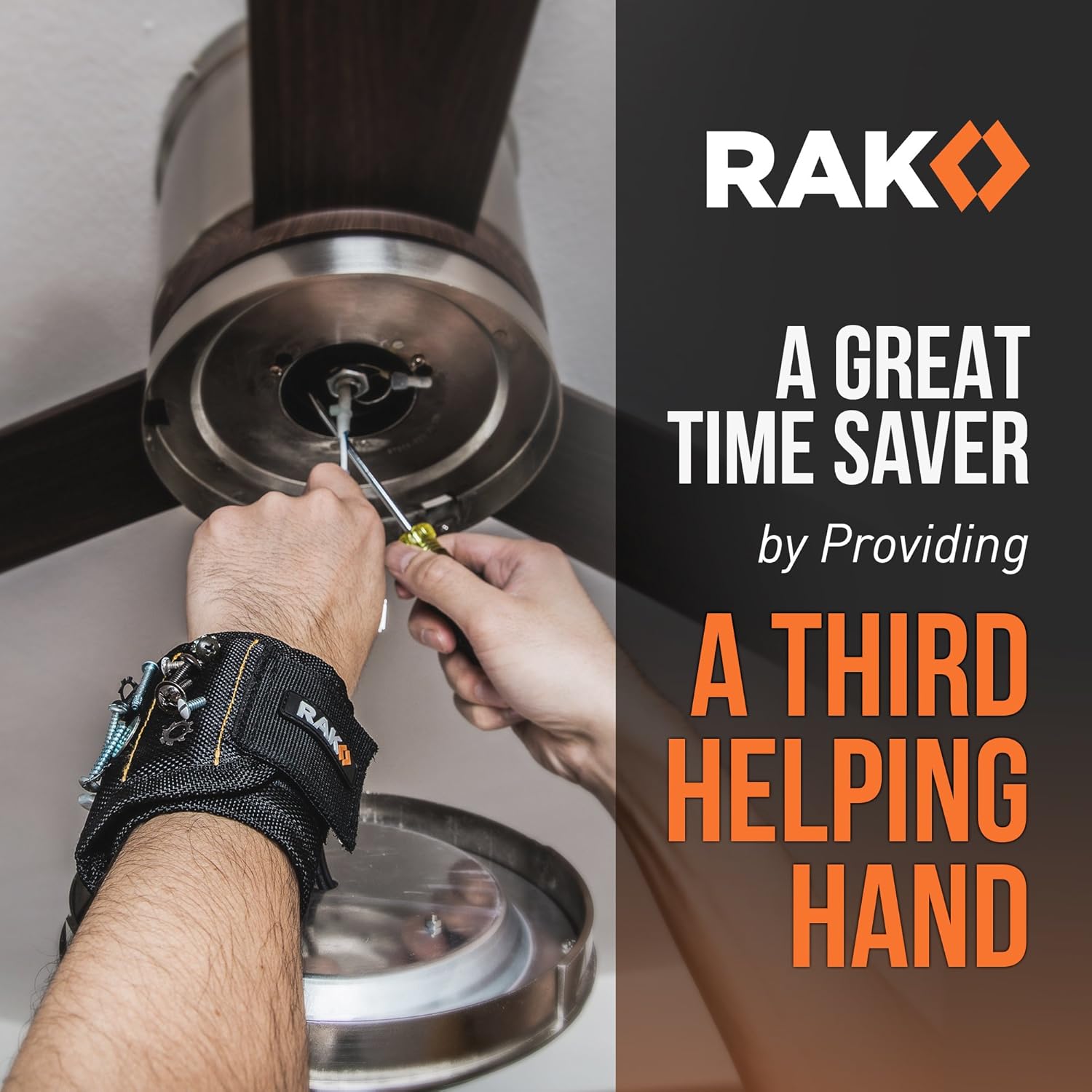 RAK Magnetic Wristband for Tools - Premium Tool Belt for Holding Screws Nails with Powerful Magnets, Birthday Gifts for Men, Cool Gadgets Stuff Gifts for Dad, Husband, Grandpa, Handyman, Him - Image 5