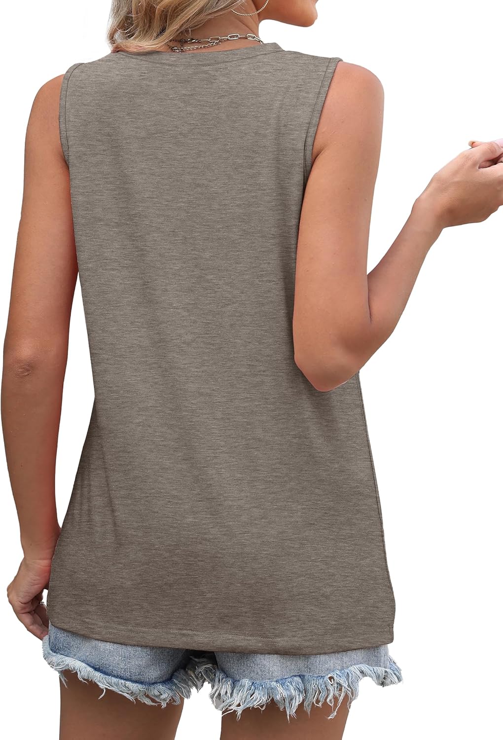 WIHOLL Women's Sleeveless Summer Crewneck Loose Fit Tank Tops - Image 5