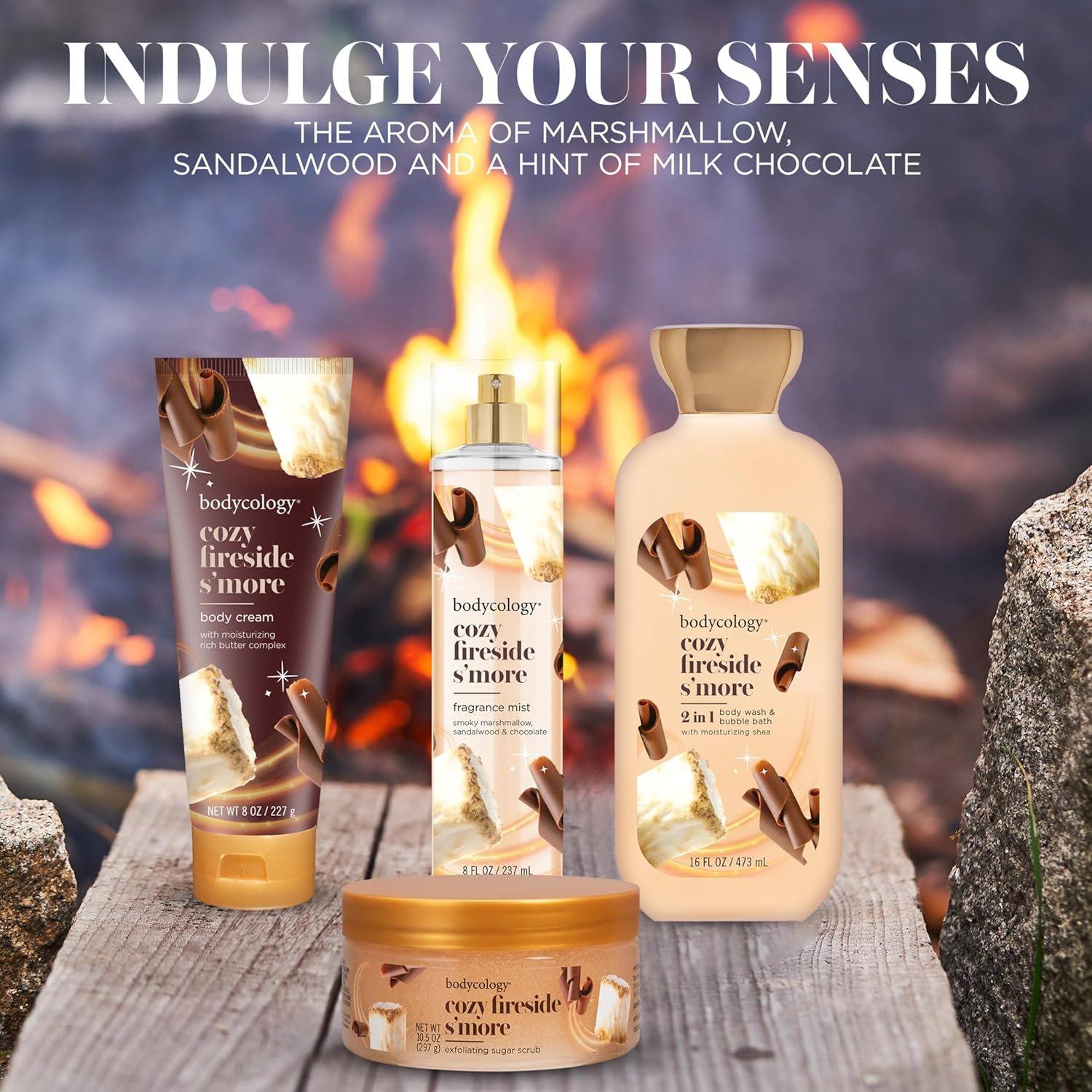 Bodycology Long-Lasting Fragrance Body Mist, Cozy Fireside S'more, 8 fl oz - Image 6