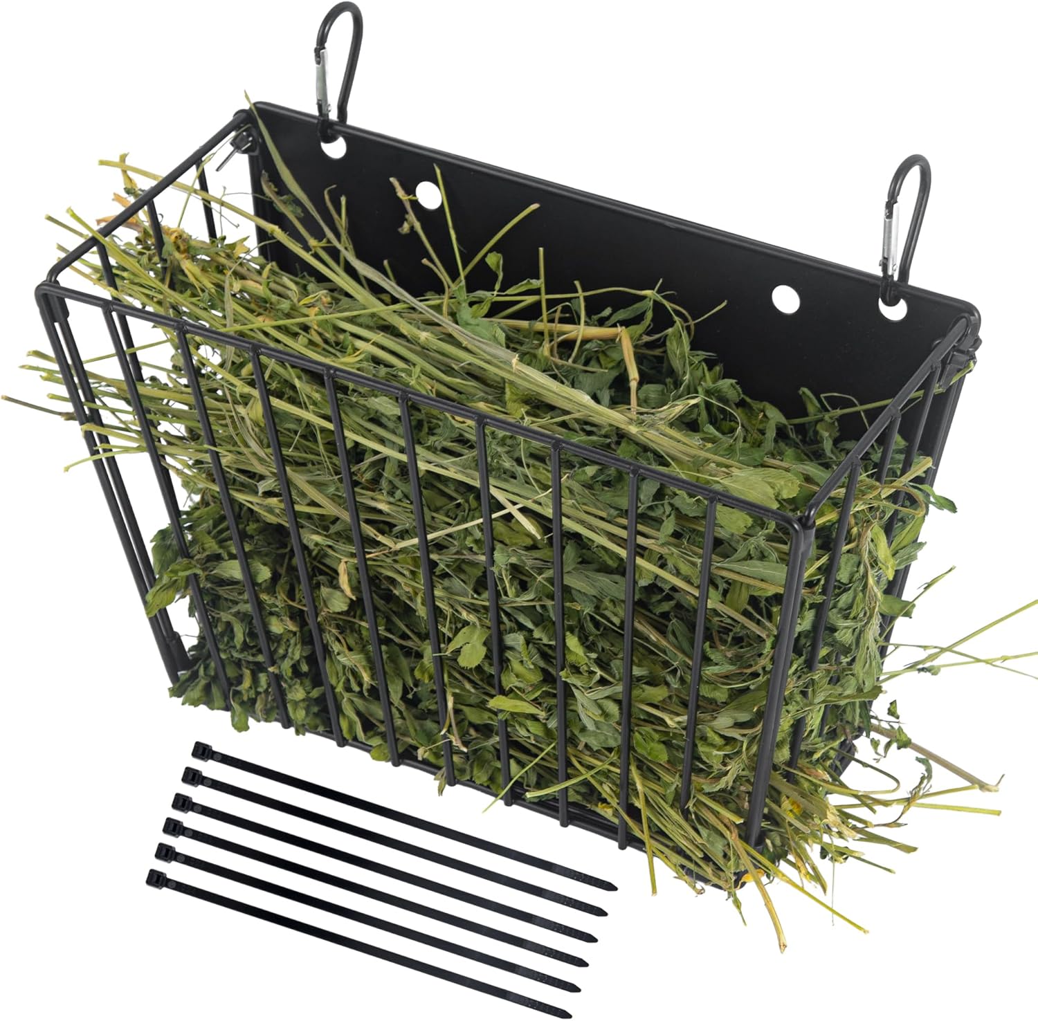 Rabbit Hay Feeder, with Heavy-Duty Metal Frame, Hay Holder for Rabbits - for Rabbits, Bunny, Guinea Pigs, Chinchillas, 9.6x4.5x6.3 inch