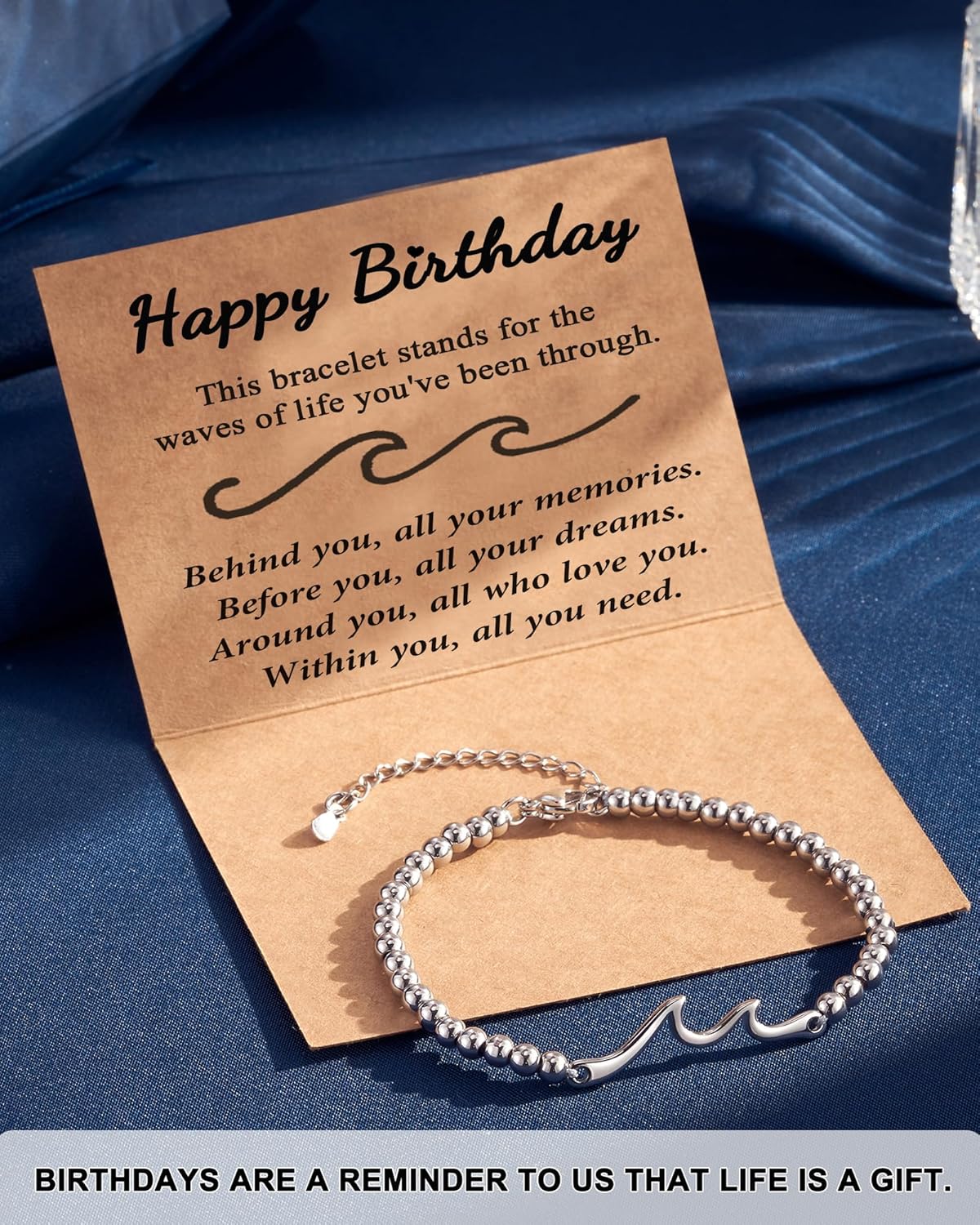 Tarsus Birthday Gifts for Women, Through The Waves of Life, Birthday Bracelet for Women Friend Sister Daughter Mom Grandma... - Image 5