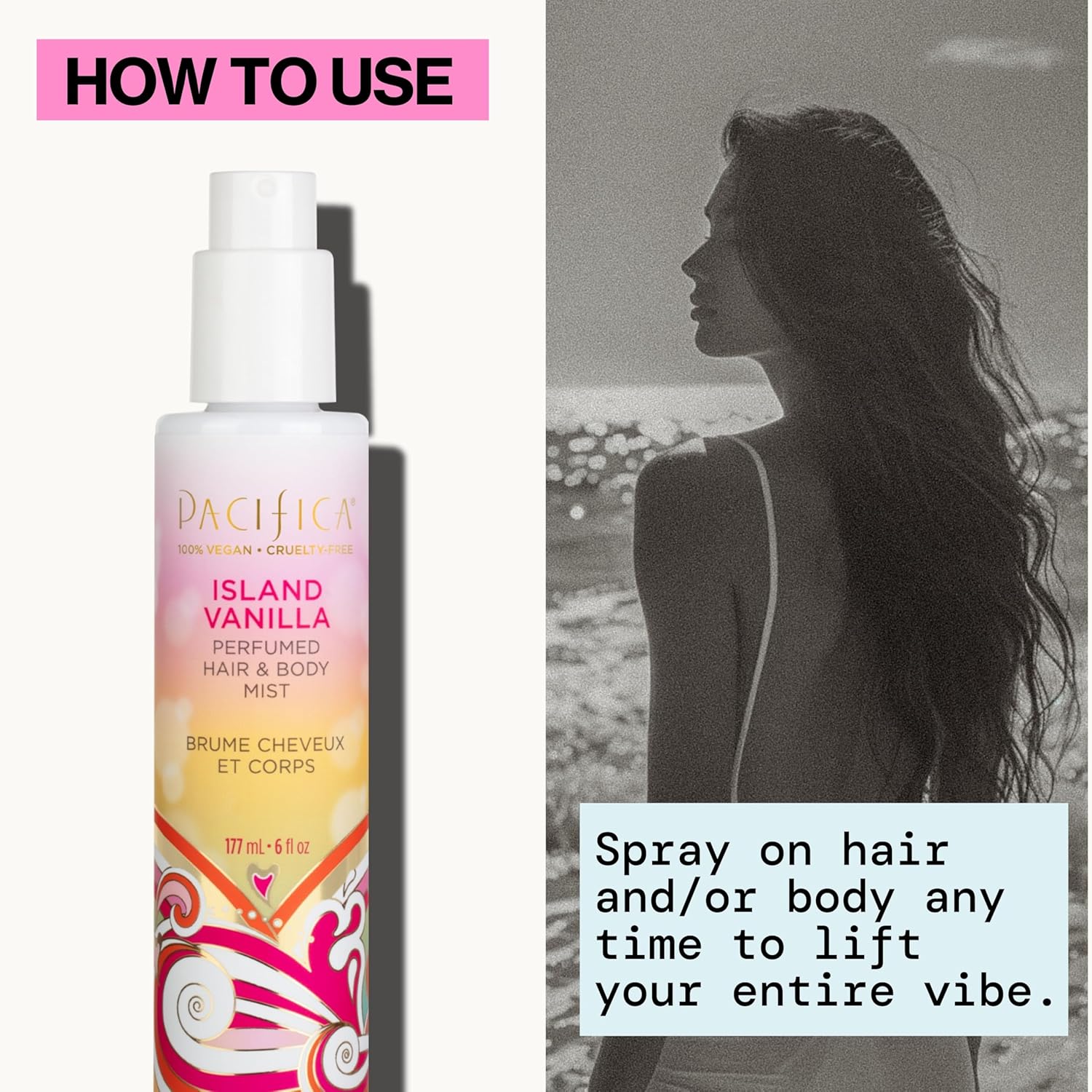 Pacifica Island Vanilla Hair Mist Perfume and Full Body Spray for Women - Fragrance Spray for A Mood-Lifting Experience, Paraben-Free, Clean Beauty No Alcohol, Vegan & Cruelty-Free, 6 oz oz - Image 9