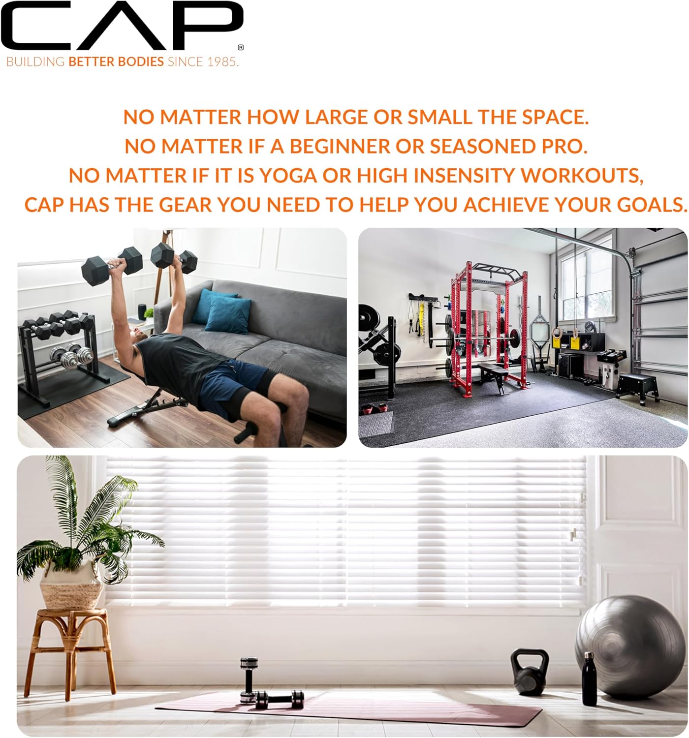 CAP Barbell 1/2-Inch High Density Exercise Yoga Mat with Strap | Multiple Options - Image 7