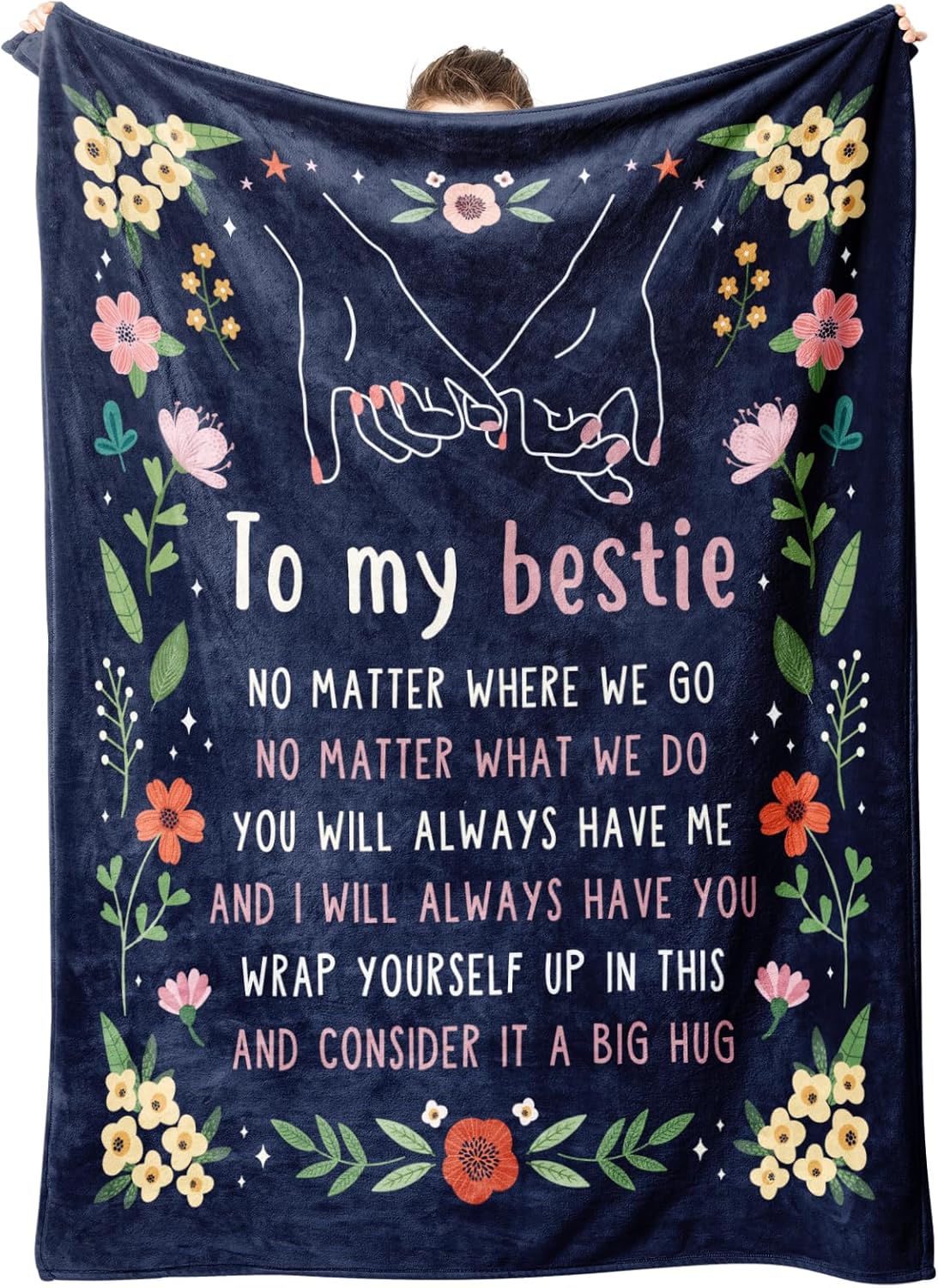 GiltGlimmer Friendship Gifts for Women, Best Friend Birthday Gifts for Women, Best Friend Blanket Gift, to My Bestie Throw Blanket for Mothers Day 60" x 50"