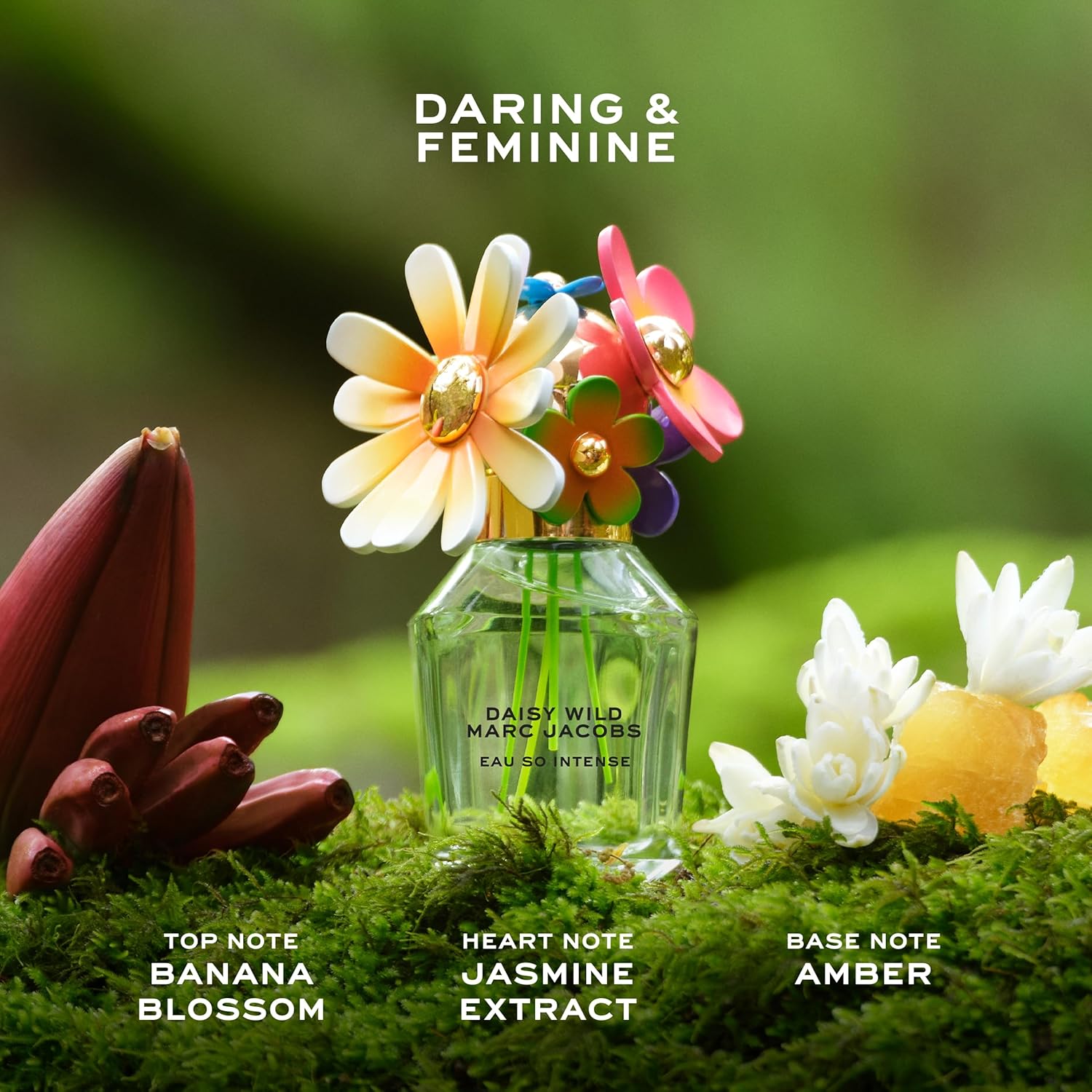 Marc Jacobs Daisy Wild Intense Eau de Parfum - Adventurous Floral Women's Perfume - With Notes of Banana Blossom, Jasmine Extract & Tuberose, Amber & Sandalwood - Image 2