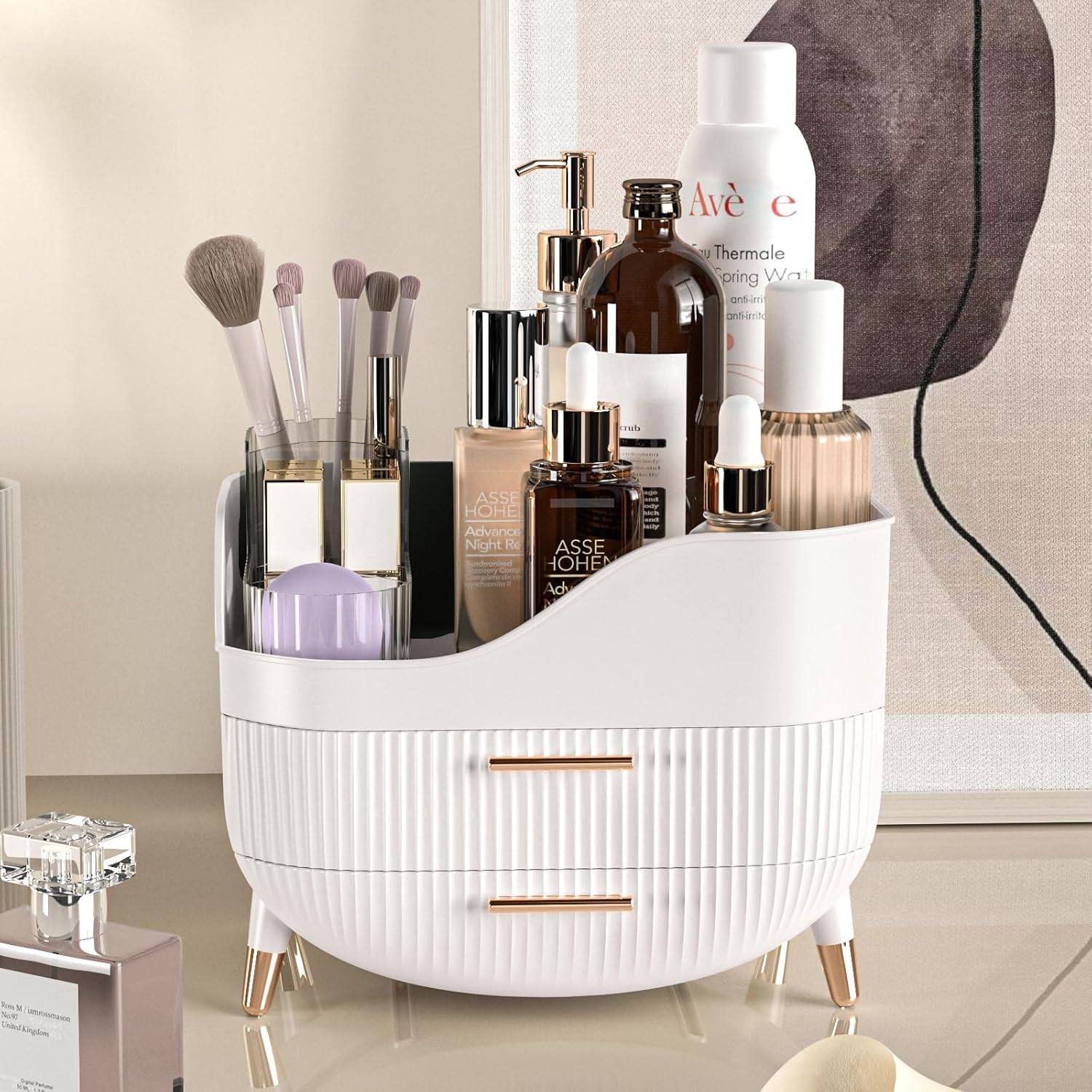 Makeup Organizer with Drawers,Skincare Organizer for Vanity,Storage Box with Handle,Large Cosmetic Display case for Dresser, Bathroom Countertop - Image 6