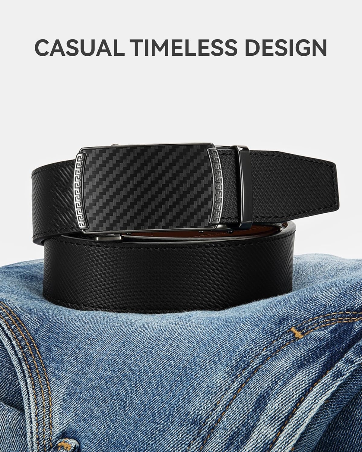CHAOREN Mens Belt Leather Ratchet Belt - Customizable Fit, Effortless Style (35mm) - Image 5