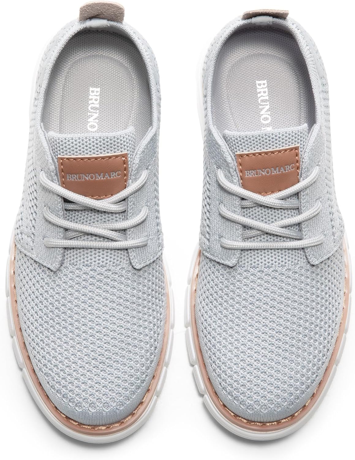 Bruno Marc Boy's Mesh Sneakers Oxfords Casual Dress Lace-Up Lightweight Walking Shoes - Image 4