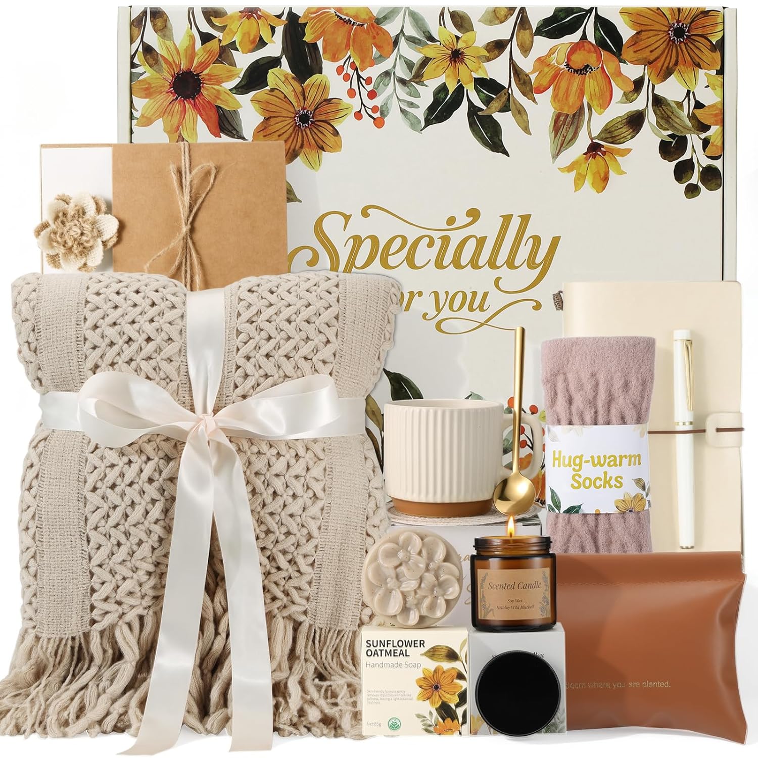 Self Care Gifts for Womens Birthday Gift Get Well Soon Gift - Sympathy Gift Baskets for Women Care Package, Thinking of You Inspirational Gifts for Her Mom Wife Daughter Sister Girlfriend Best Friend