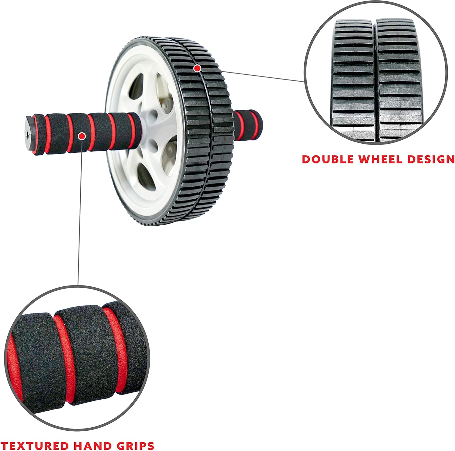 Sunny Health & Fitness Waist Trainer Ab Roller with Elbow Support, Training Wheels, Foldable for Home Gym, Abdominal Exercises, Core Strength, Glute Trainer, Crunch Workouts with Optional Dip Station - Image 3