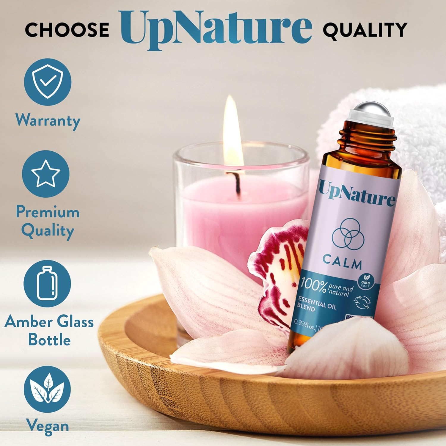 UpNature Calm Essential Oil Roll On - 100% Natural Aromatherapy Blend for Relaxation Relief - Self Care Gifts for Women Easter Basket Stuffers for Teens - Image 6