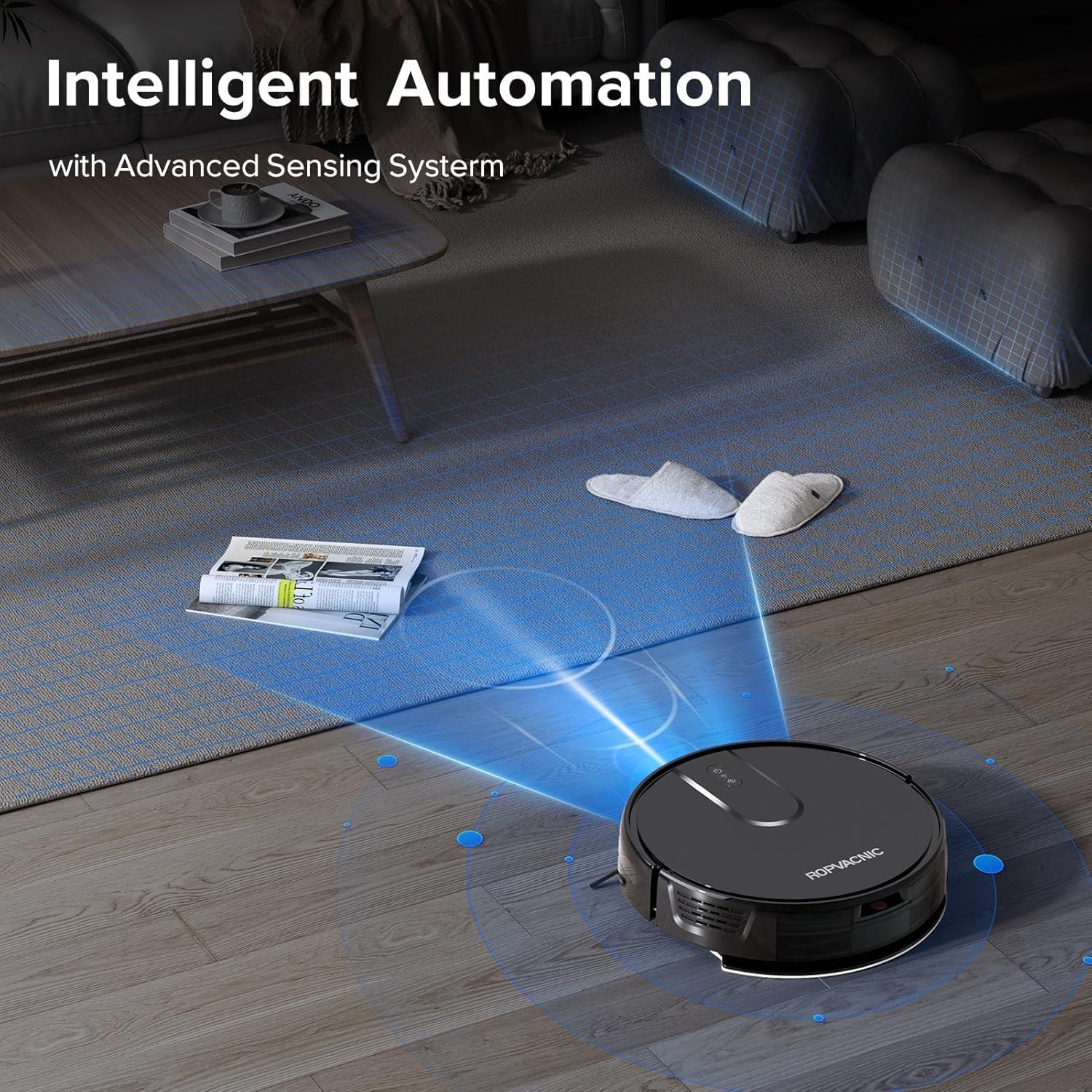 ROPVACNIC Robot Vacuum Cleaner Robot Vacuum and Mop Combo with 5200Pa Suction, Personalized Cleaning Adjustments, Self-Charging Robotic Vacuum Cleaner, Advanced Obstacle Avoidance - Image 2