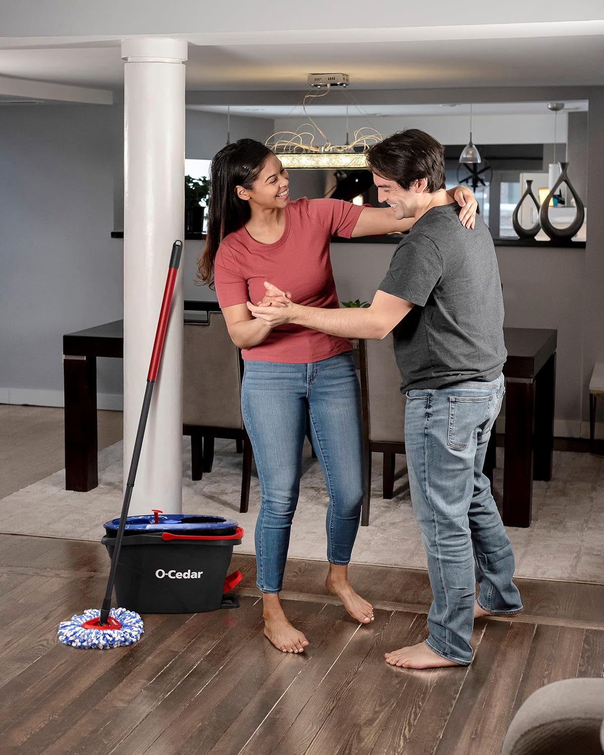 O-Cedar RinseClean Spin Mop & Bucket System | Clean with Water | Removes 99% of Bacteria - Image 14