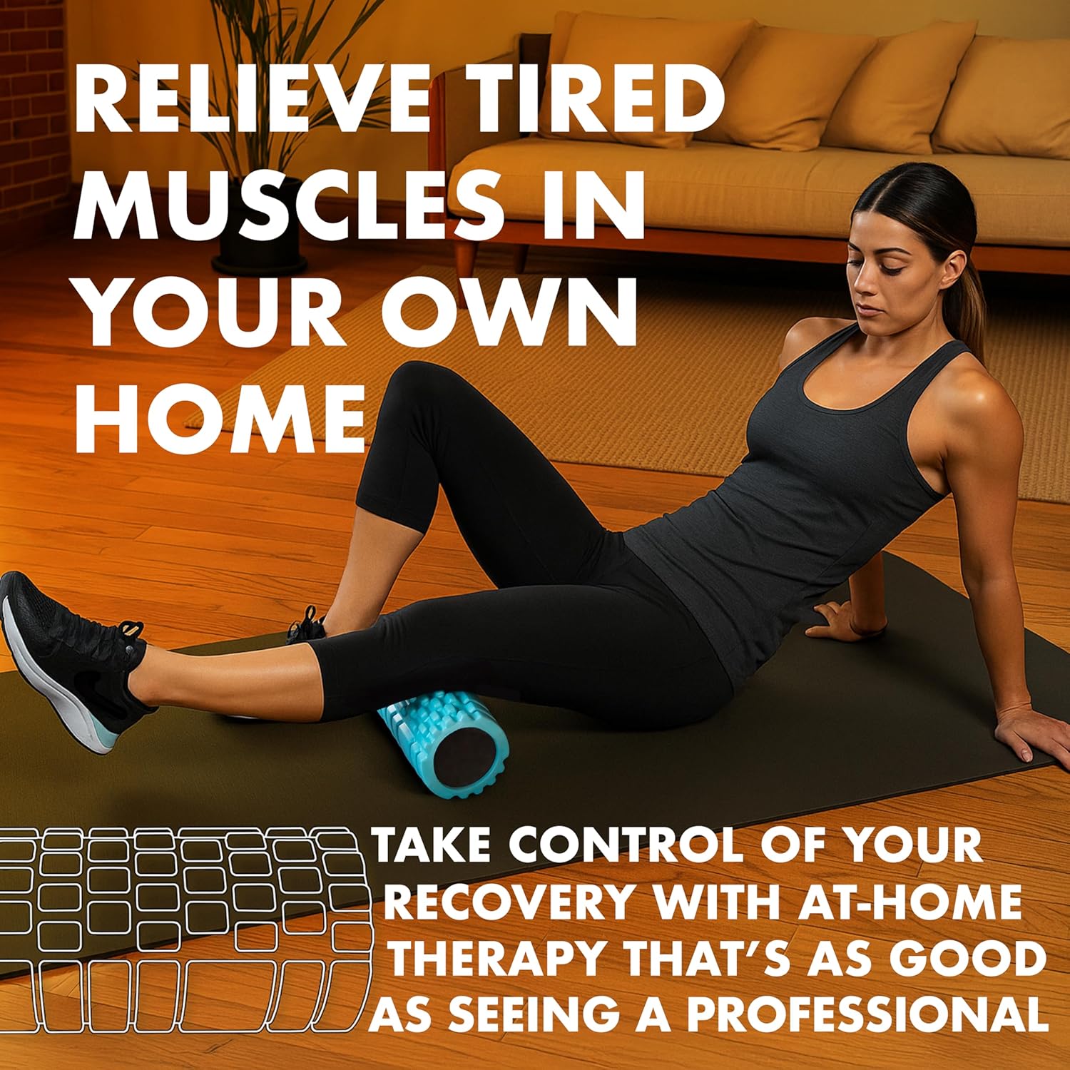 321 Strong Foam Roller - Medium Density Deep Tissue Massager for Muscle Massage and Myofascial Trigger Point Release, with 4K eBook - Image 7