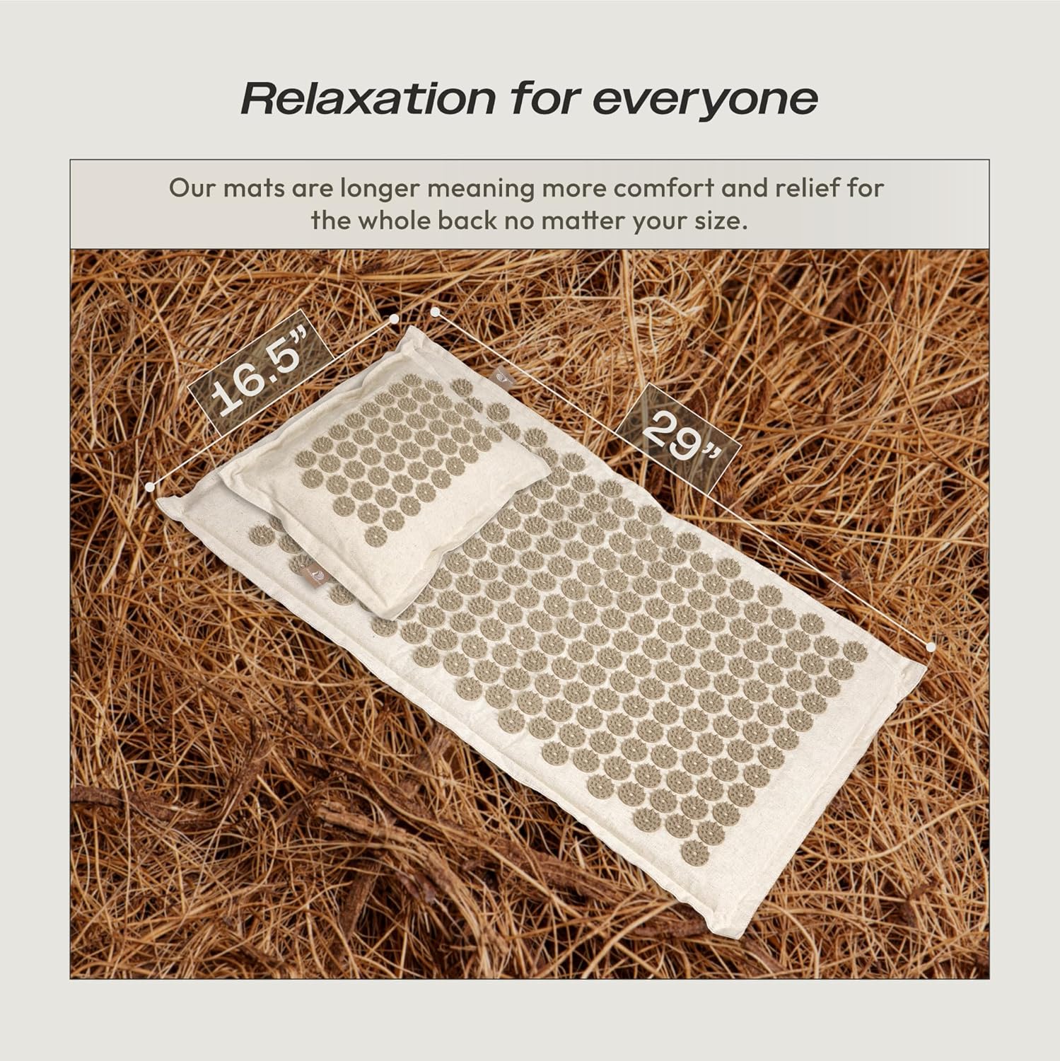 Acupressure Mat & Pillow Set for Back Pain, Neck Pain & Sciatica Relief – Extra Long Bed of Nails Mat 29” with Coconut Fiber for Stronger Pressure, Stress Relief, Muscle Recovery & Sleep – DoSensePro - Image 5