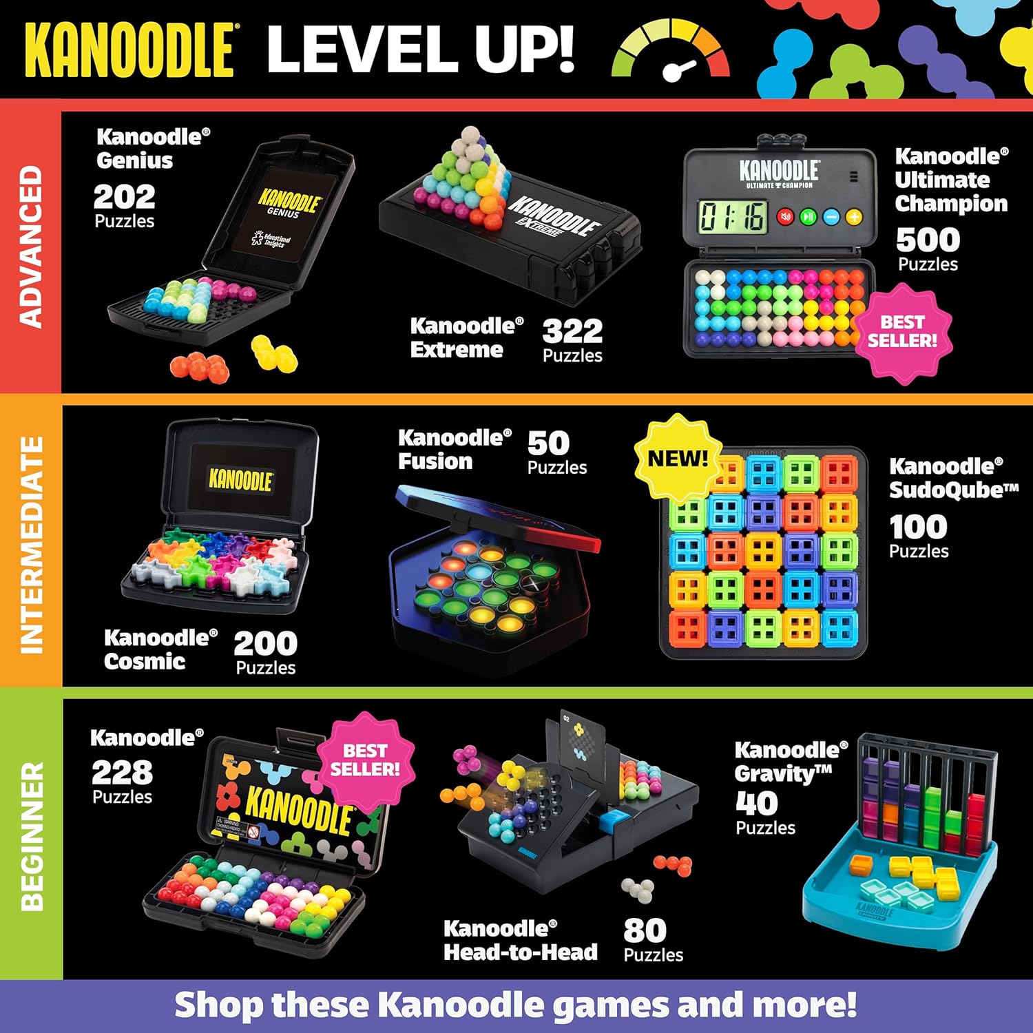 Educational Insights Kanoodle - 3D Brain Teaser Puzzles for Kids, Spatial Puzzle Games for Adults, Teens and Kids, Problem Solving Toys and Logic Puzzles, Single Player Games - Image 9