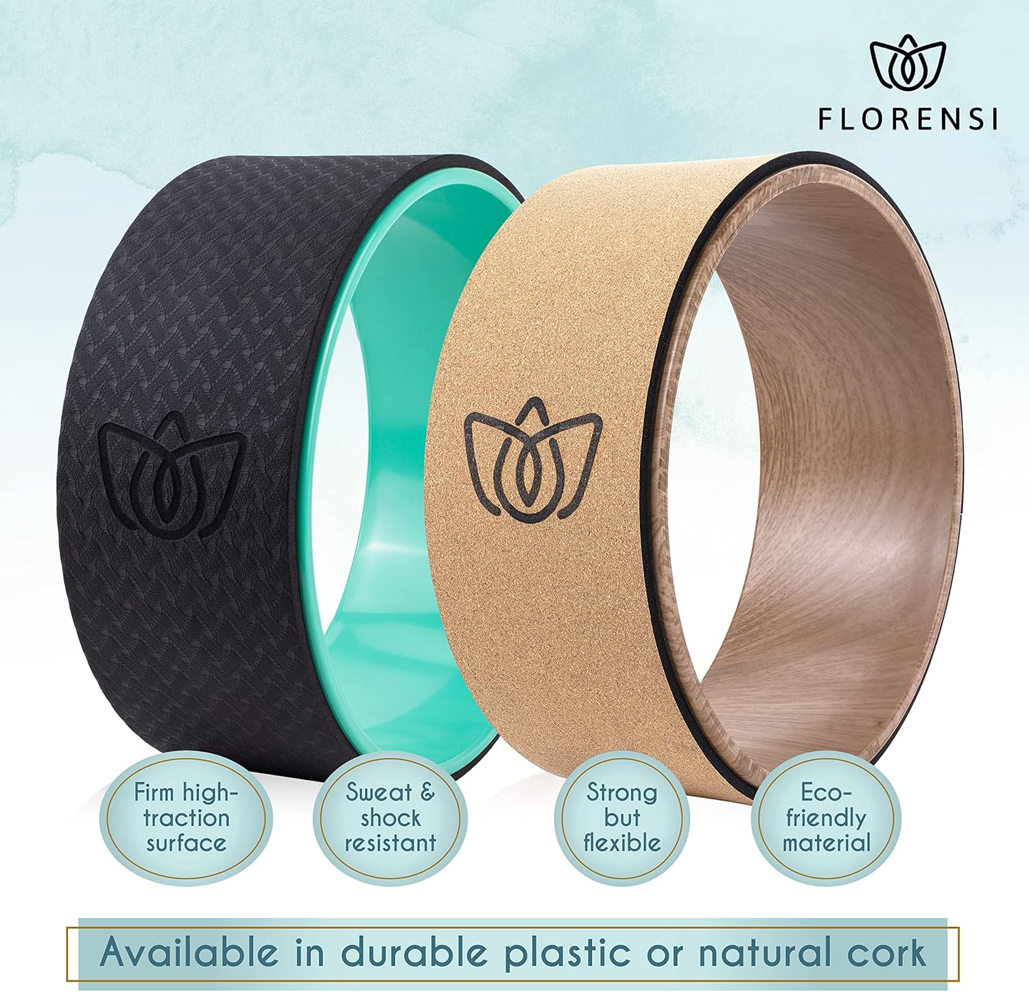 Florensi Yoga Wheel (3-Pack) - Back Stretcher and Back Roller for Back Pain, Yoga Roller for Muscle Relaxation, Pain Relief, Cracking and Popping - Image 9