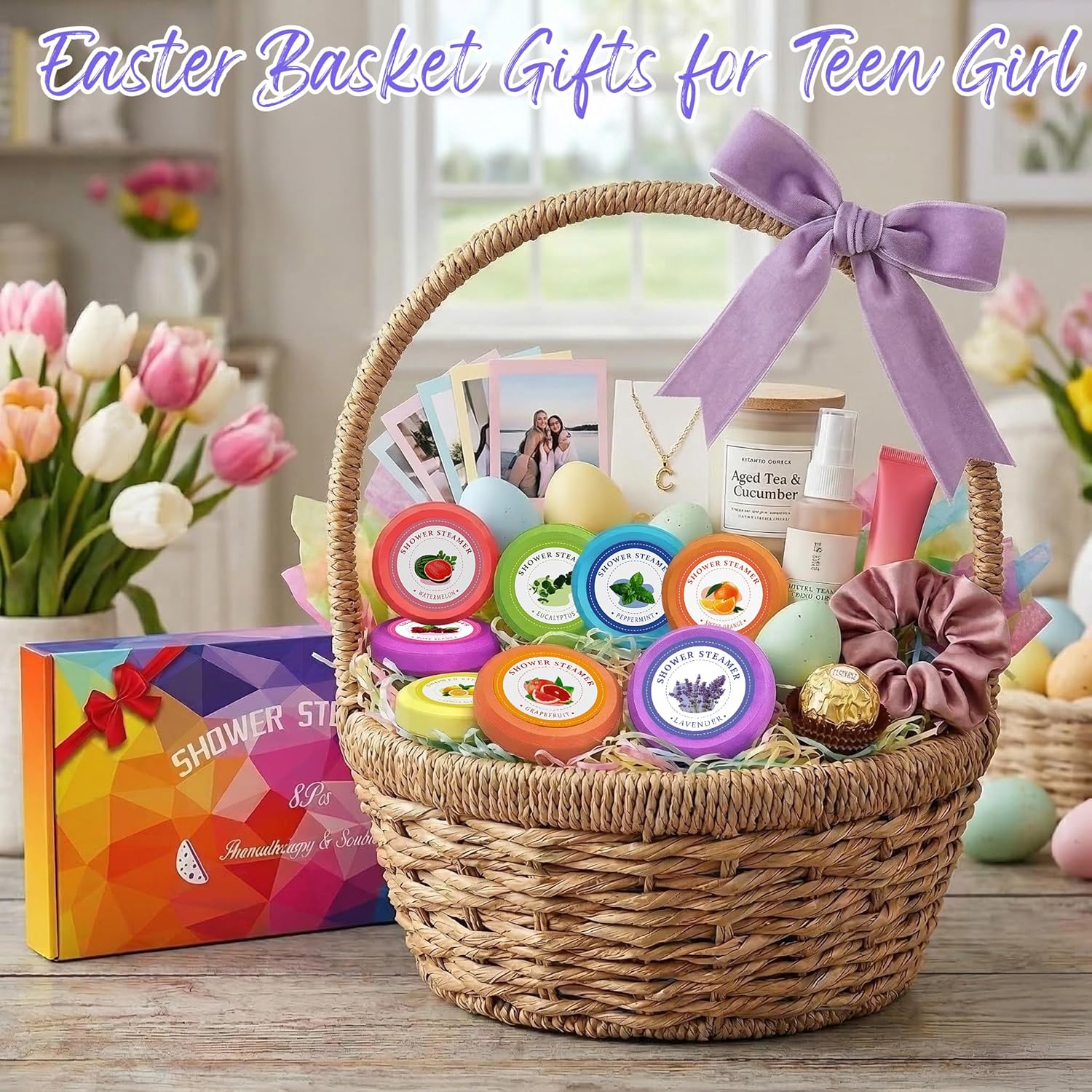 Shower Steamers Aromatherapy - sanyi Birthday Gifts for Women, Teens Easter Basket Stuffers for Adults Girls, Shower Bombs with Natural Essential Oils Self Care - Image 3