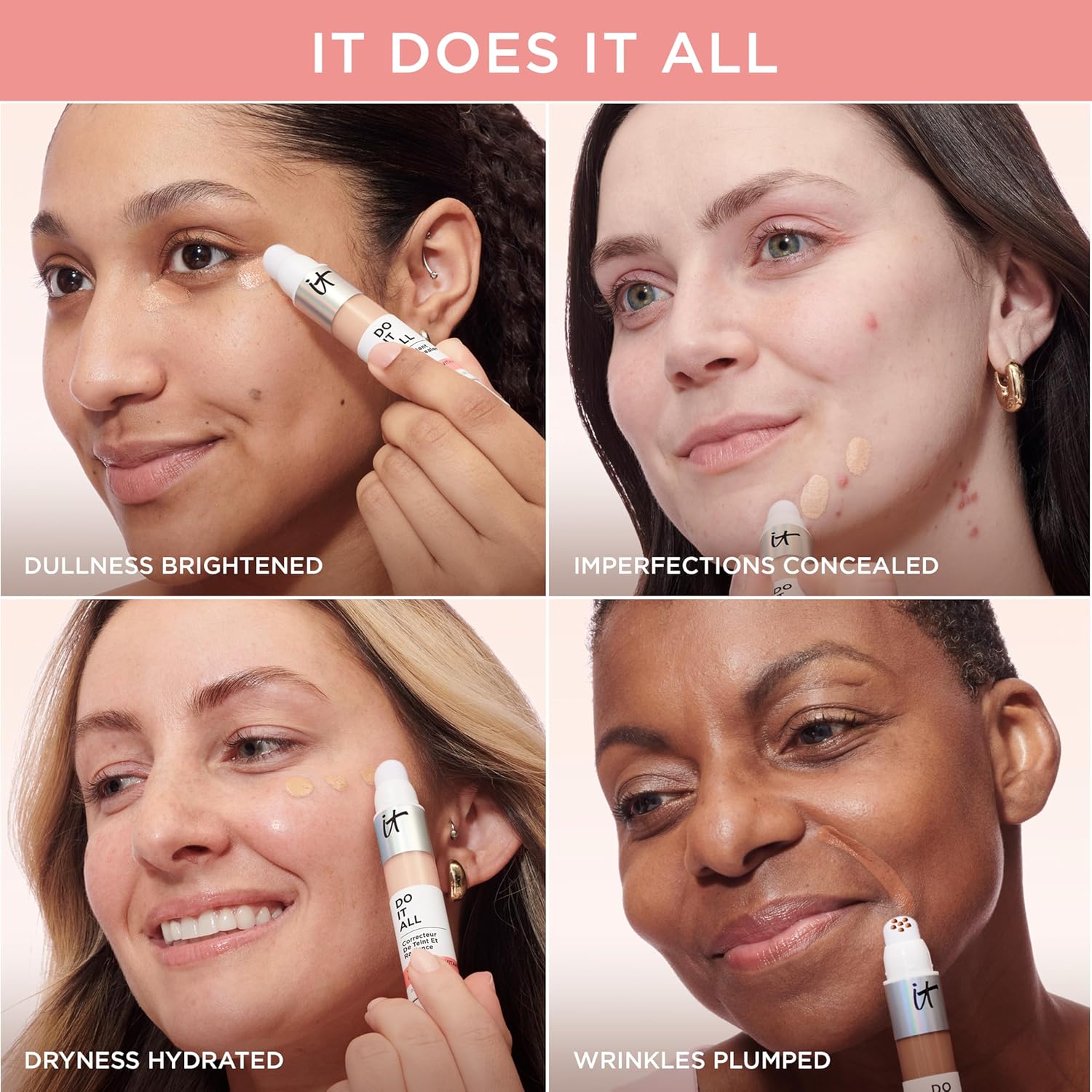 IT Cosmetics Do It All Radiant Concealer – Makeup Concealer – Hydrate & Brighten – Creaseless Medium Coverage & Radiant Finish – Niacinamide & Hyaluronic Acid - 0.2 Fl Oz - Image 7