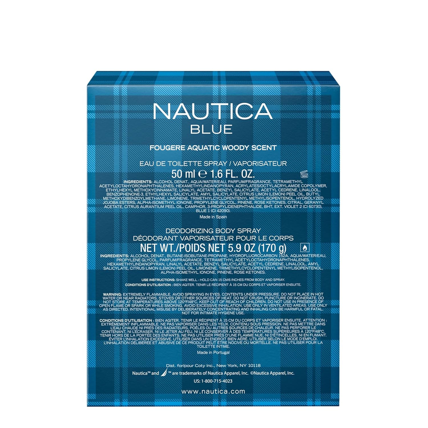 Nautica Blue Giftset 1.6 fl oz EDT + 6 oz Deodorizing Body Spray, Notes of Basil, Jasmine, and Cedarwood, Men's Fragrance, Long Lasting, Everyday Fragrance - Image 6