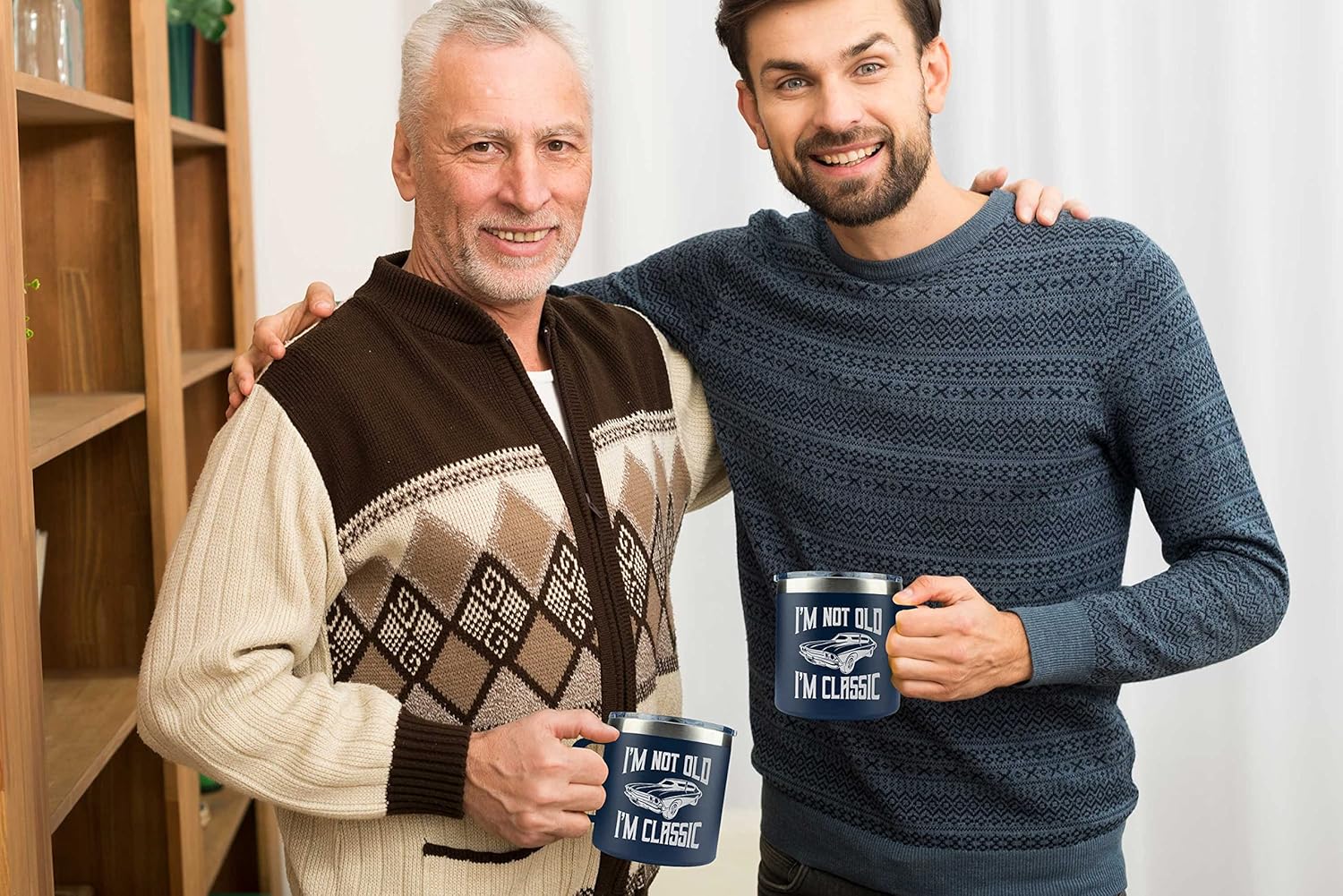 Gifts for Dad from Daughter, Son, Kids on Fathers Day, Christmas - Grandpa Gifts for Christmas - Birthday gifts for Grandpa - Dad Birthday gifts - Funny Mug 14oz, Navy Insulated Stainless Steel - Image 5