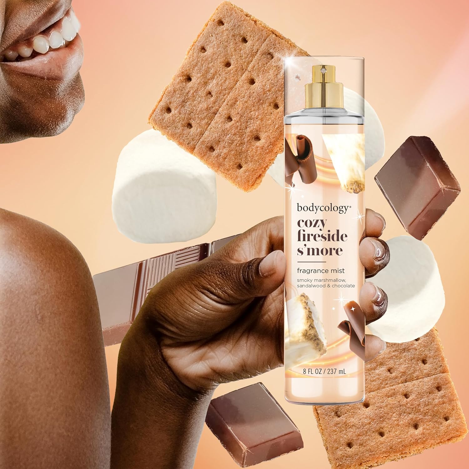 Bodycology Long-Lasting Fragrance Body Mist, Cozy Fireside S'more, 8 fl oz - Image 5