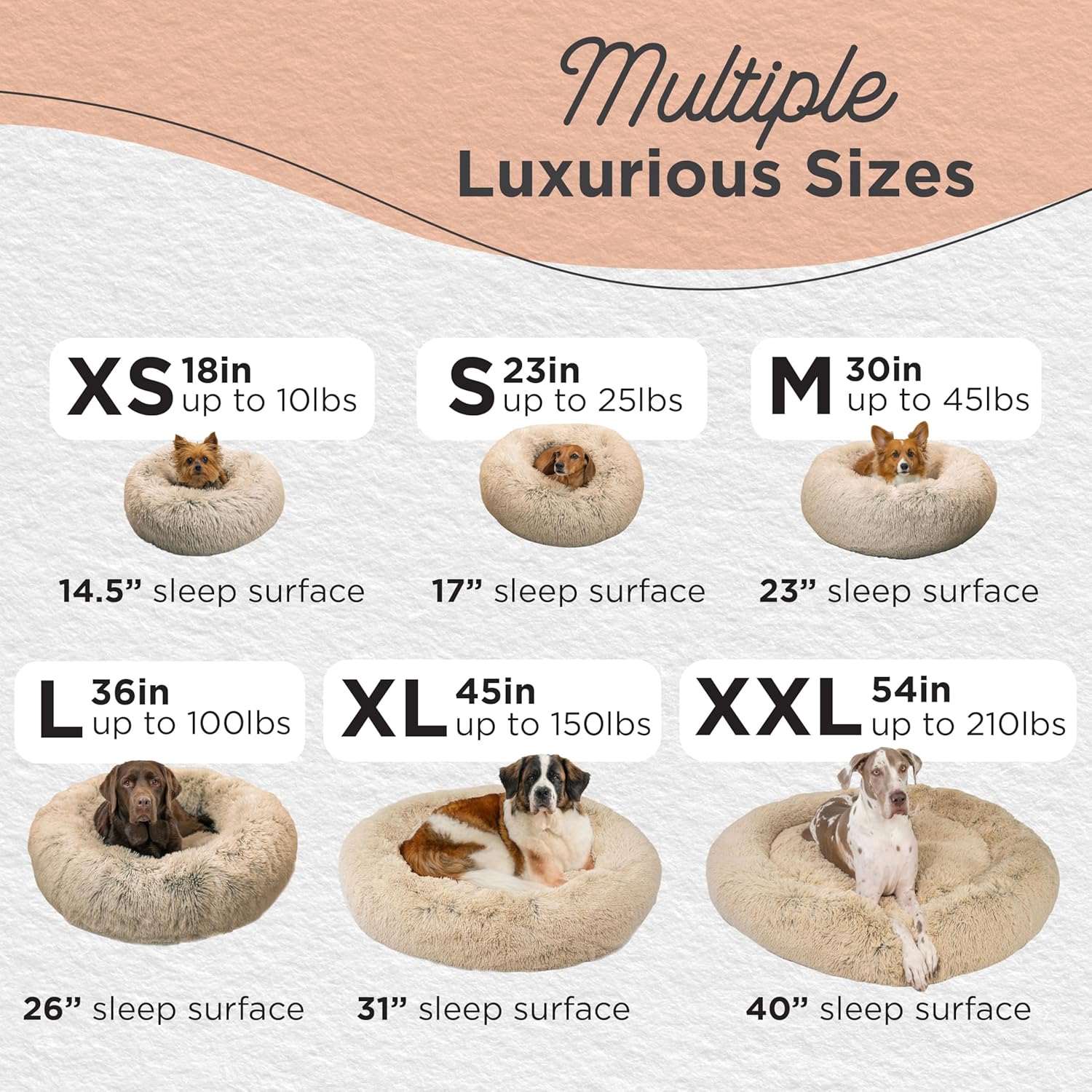 Best Friends by Sheri The Original Calming Donut Dog Bed – Washable Plush Pet Bed for Cats & Small Dogs up to 25 lbs, Shag Faux Fur, Taupe, Small (23" x 23") - Image 4