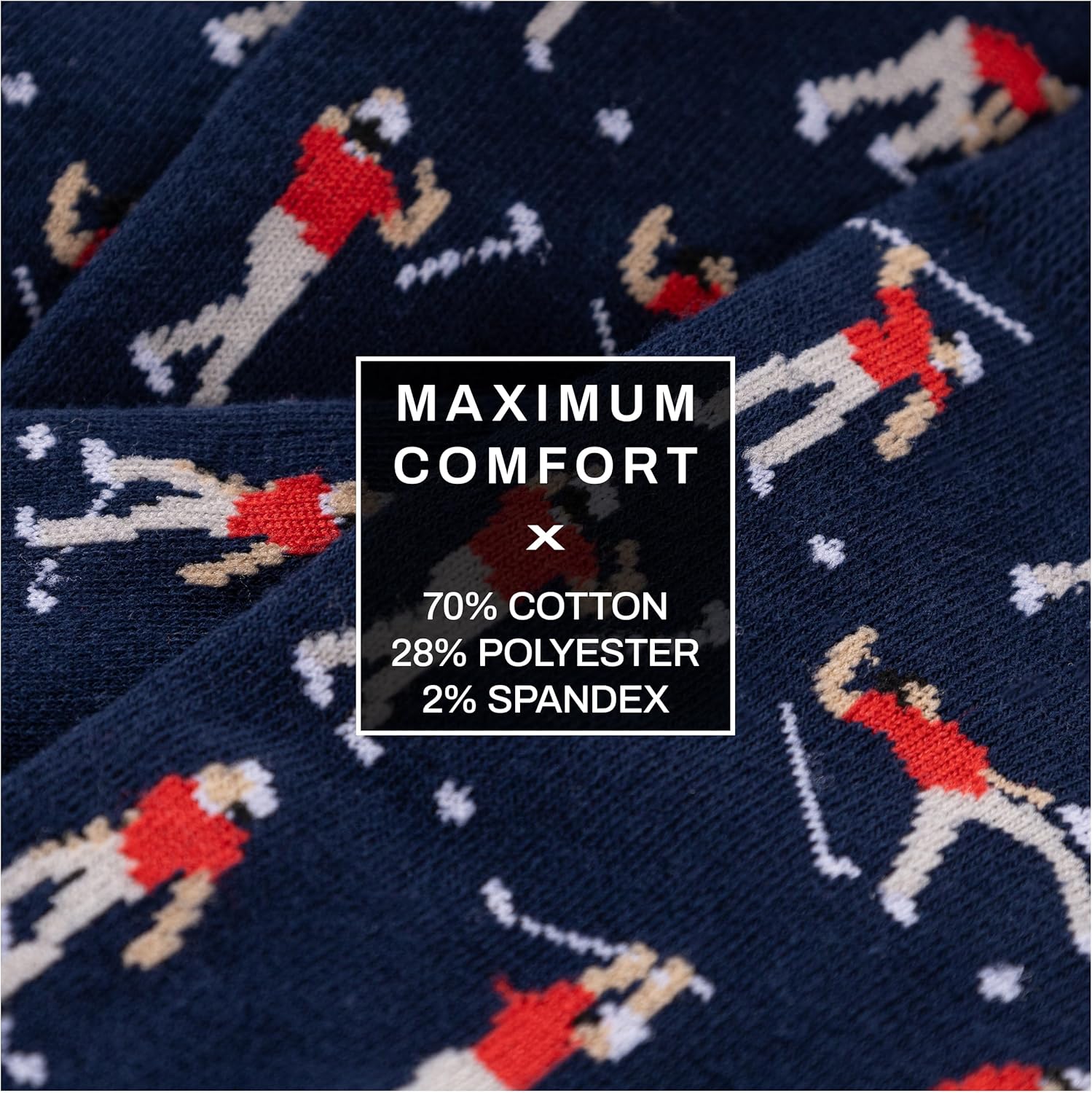 Shanker Golf Socks - Funny Angry Golfer Socks - Funny Golf Gift for Men - 1 Pair per Pack - Size 10-13 - Image 3