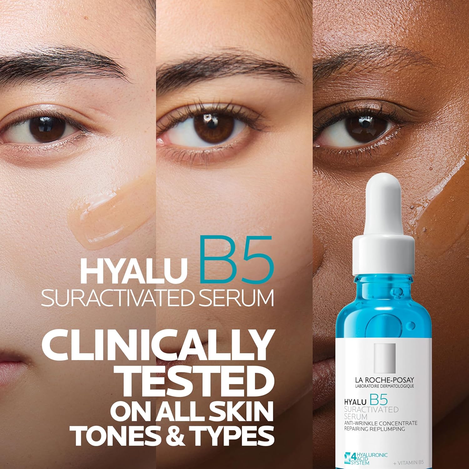 La Roche-Posay Hyalu B5 Pure Hyaluronic Acid Serum for Face, Vitamin B5 + Hyaluronic Acid + Madecassoside, Hydrating Serum Visibly Plumps Skin, Sensitive Skin Safe, Anti Aging, Oil-Free - Image 6