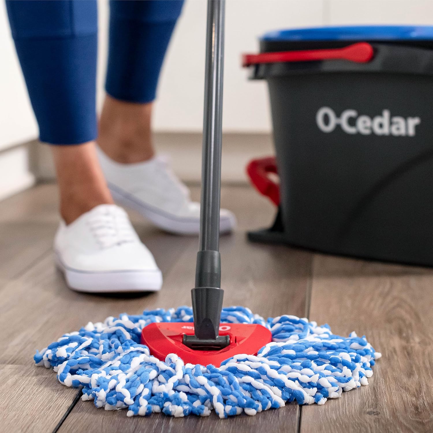 O-Cedar RinseClean Spin Mop & Bucket System | Clean with Water | Removes 99% of Bacteria - Image 11