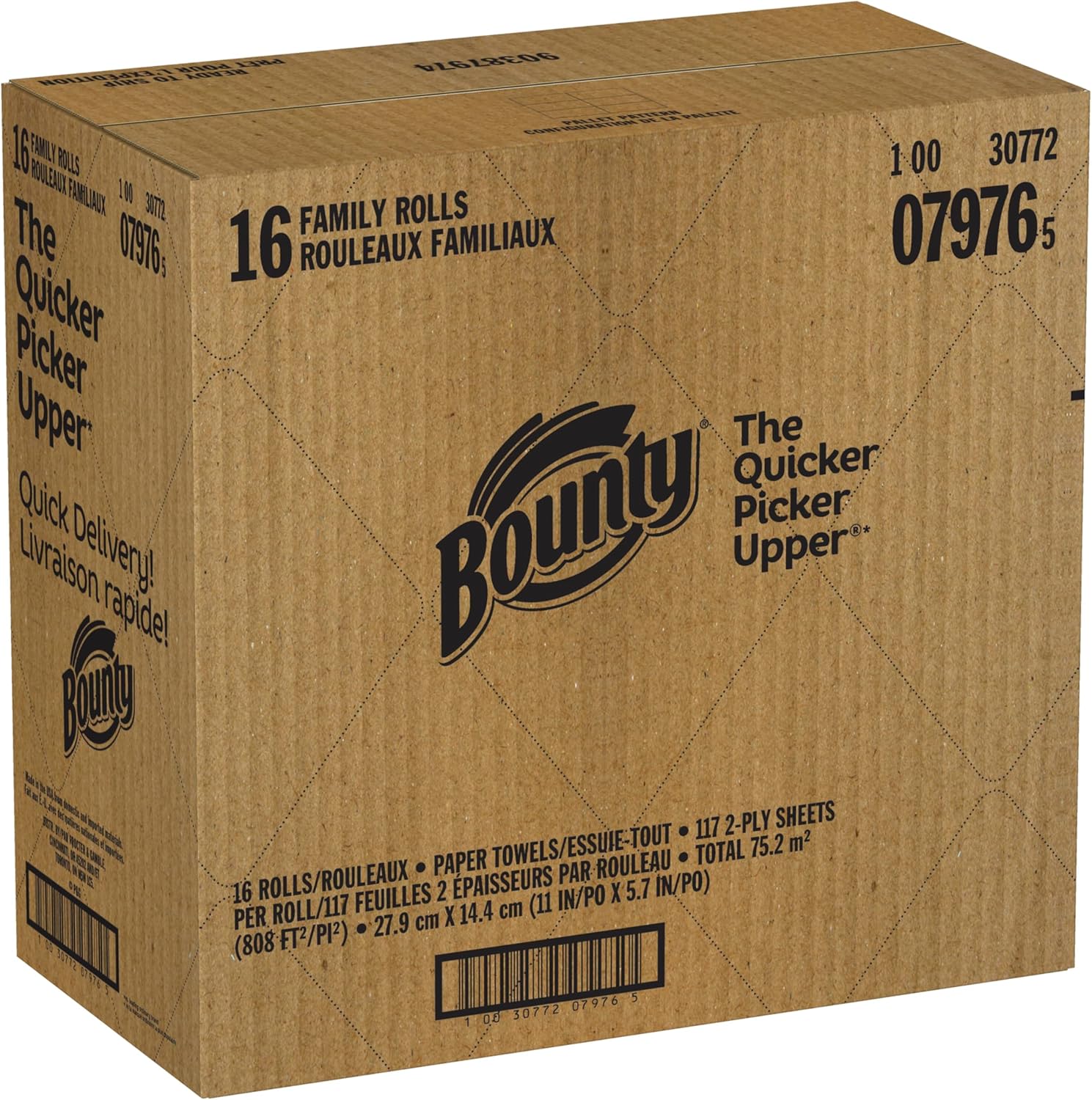 Bounty Paper Towels Quick Size, White, 16 Family Rolls = 40 Regular Rolls - Image 12