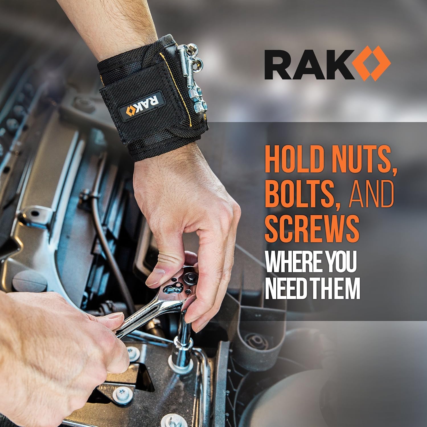 RAK Magnetic Wristband for Tools - Premium Tool Belt for Holding Screws Nails with Powerful Magnets, Birthday Gifts for Men, Cool Gadgets Stuff Gifts for Dad, Husband, Grandpa, Handyman, Him - Image 7