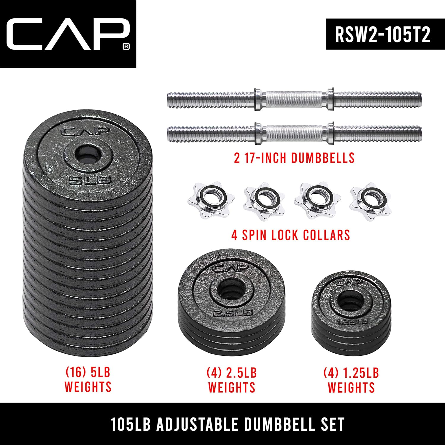 Cap Barbell Adjustable Dumbbell Weight Set | Multiple Options - Image 5