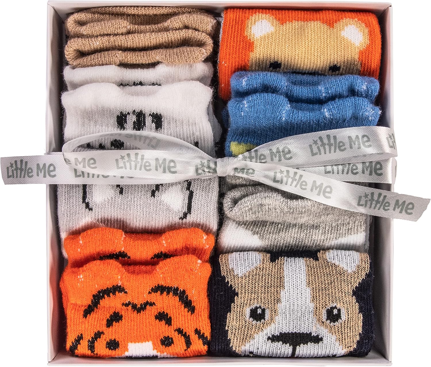 Little Me 8-Pack Baby Socks, Animal Charter Themed, 0-12 Months - Image 8