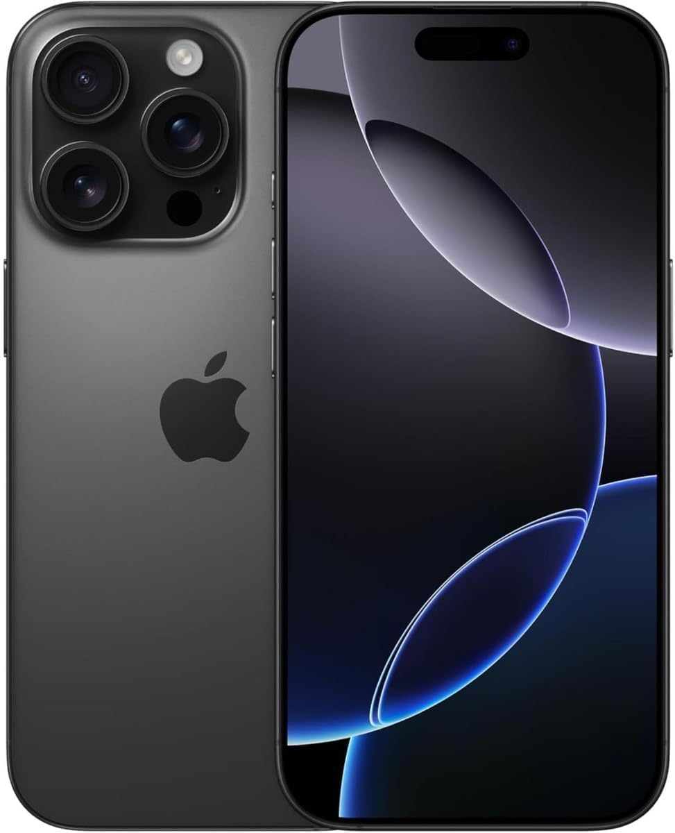 Apple iPhone 16 Pro, 512GB, Black Titanium - Unlocked (Renewed)