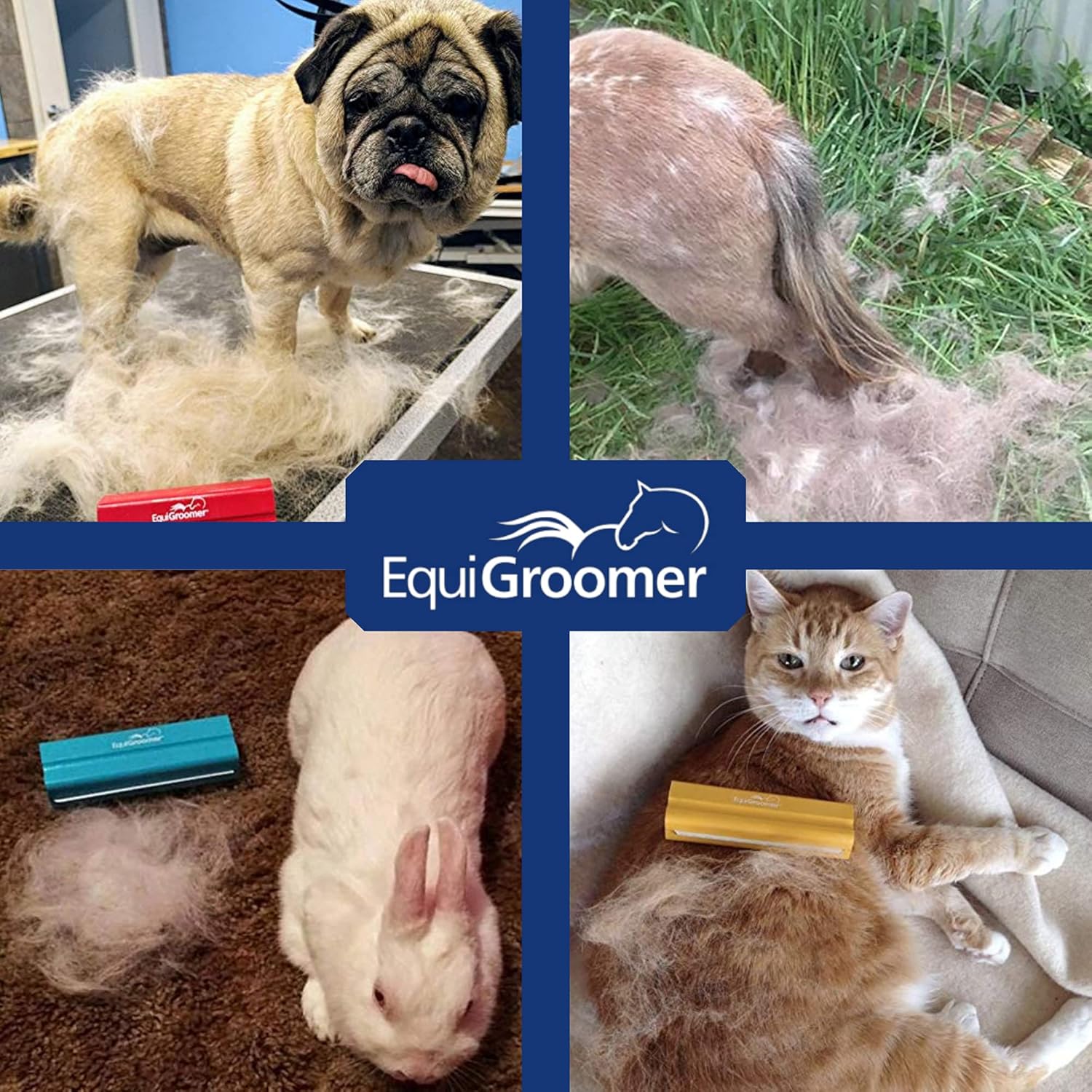 EasyGroomer Deshedding Brush for Dogs & Cats – Undercoat Grooming Tool for Short & Long Hair, Removes Loose Fur & Dirt, Reduces Shedding for Small & Large Pets, Purple - Image 6