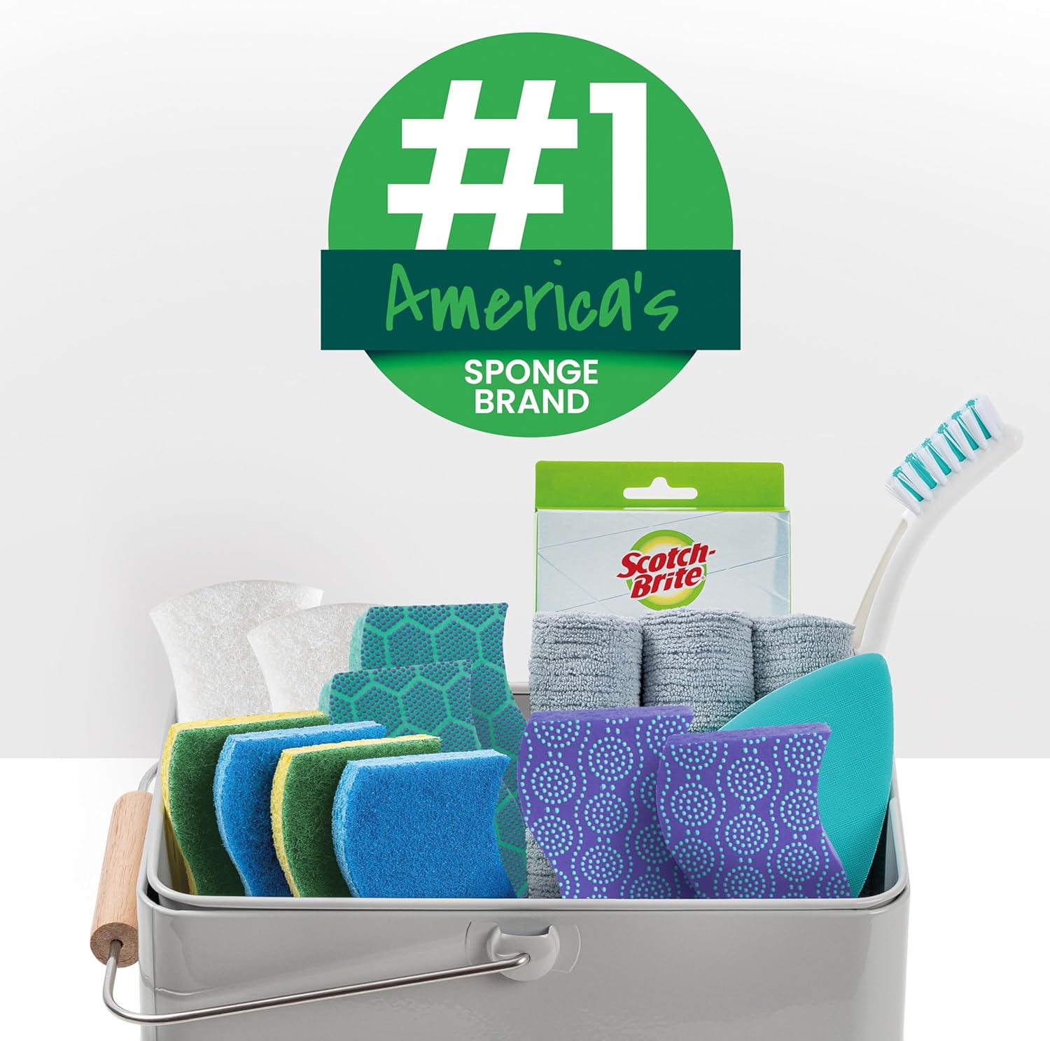 Scotch-Brite Heavy Duty Scrub Sponge, 6 Kitchen Sponges Designed for Tough Messes in the Kitchen that Last 3X Longer*, Best for Cast Iron Skillets and Outdoor Grills, Flexible, Durable, and Strong - Image 11