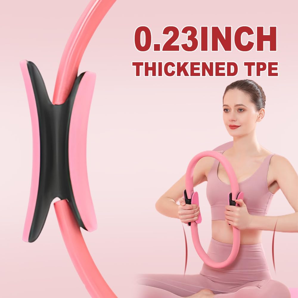 Moonboat Pilates Ring Fitness Trainer, Dual Padded Handles Yoga Rings for Beginners Toning Arms, for Home Workout Mat & Reformer Workouts - Image 6