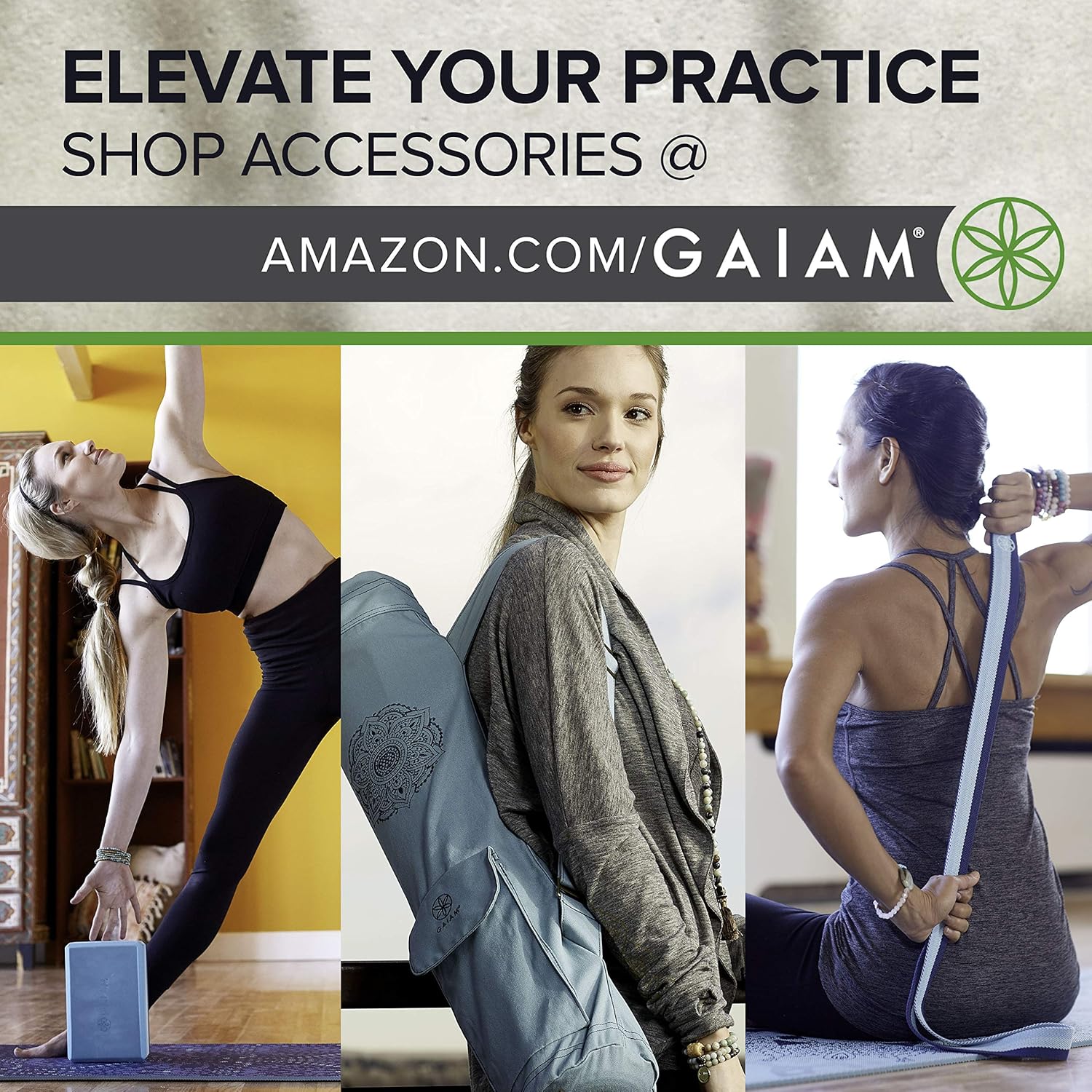 Gaiam Yoga Mat - Premium 5mm Print Thick Non Slip Exercise & Fitness Mat for All Types of Yoga, Pilates & Floor Workouts (68" x 24" x 5mm) - Image 5