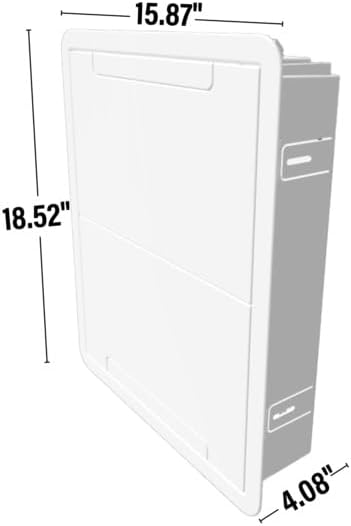 Legrand - OnQ Cable Management, In-Wall Media Box, Dual Purpose Structured Wiring Enclosure, TV Home Theater Recessed Storage Box, 17 Inch, White, ENP1700NA - Image 2