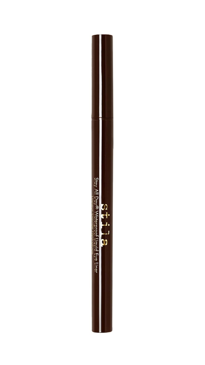 stila Waterproof Liquid Eye Liner, Stay All Day Makeup with Fine Brush Tip Lasting Satin Finish, Smudge-Proof & Transfer-Resistant