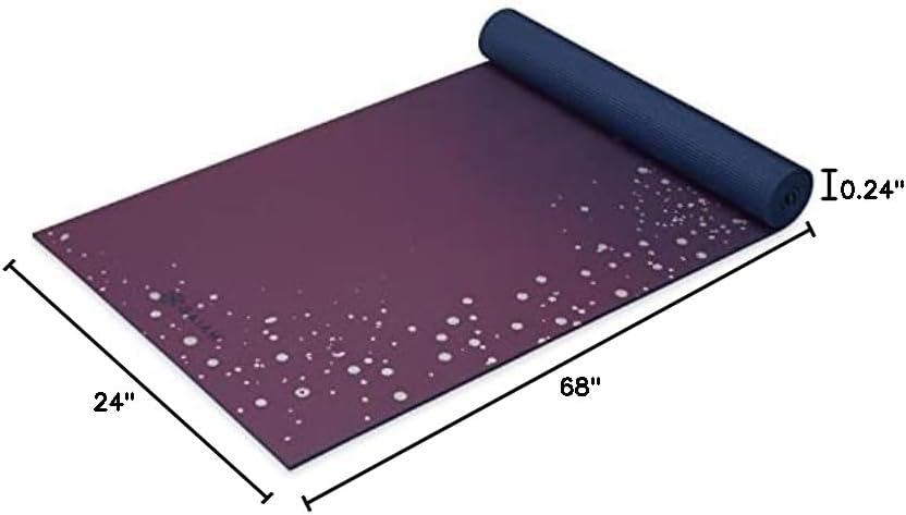 Gaiam Yoga Mat - Premium 6mm Print Extra Thick Non Slip Exercise & Fitness Mat for All Types of Yoga, Pilates & Floor Workouts (68"L x 24"W x 6mm Thick) - Image 7