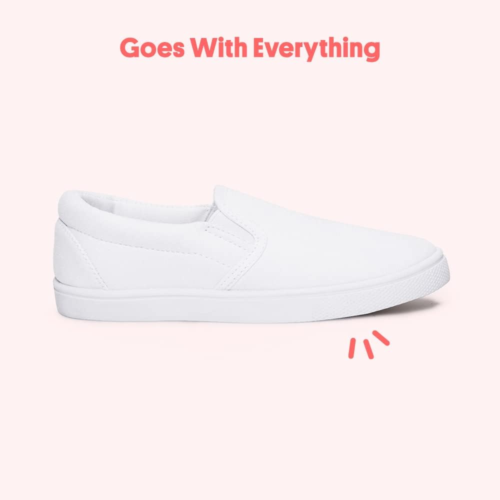FabKids Kids Sneakers Boys Girls Canvas Shoes Slip On Low Top Footwear for Toddler Little Kid Big Kid - Image 2