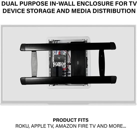 Legrand - OnQ Cable Management, In-Wall Media Box, Dual Purpose Structured Wiring Enclosure, TV Home Theater Recessed Storage Box, 17 Inch, White, ENP1700NA - Image 13