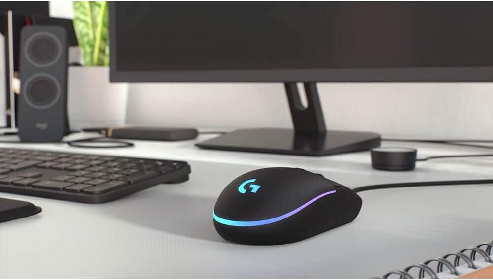 Logitech G203 Wired Gaming Mouse, 8,000 DPI, Rainbow Optical Effect LIGHTSYNC RGB, 6 Programmable Buttons, On-Board Memory, Screen Mapping, PC/Mac Computer and Laptop Compatible - Black - Image 2