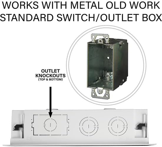 Legrand - OnQ Cable Management, In-Wall Media Box, Dual Purpose Structured Wiring Enclosure, TV Home Theater Recessed Storage Box, 17 Inch, White, ENP1700NA - Image 12