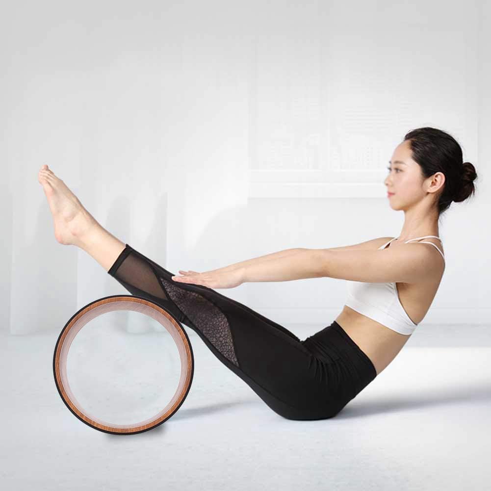 High Density PU Rubber Yoga Wheel for Stretching and Flexibility to Help Back Aches and Tension, Tear, Flexible Roller Designed, Extend Premium Back Roller - Image 2